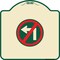 Signmission No Left Turn Graphic Only Heavy-Gauge Aluminum Architectural Sign, 18" x 18", TG-1818-23844 A-DES-TG-1818-23844 - alternate 1